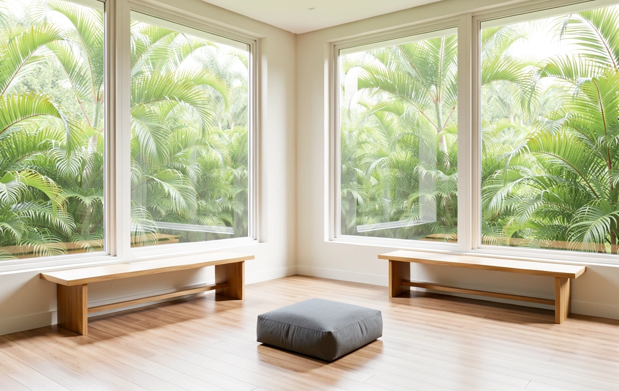 Espacio de meditación sereno